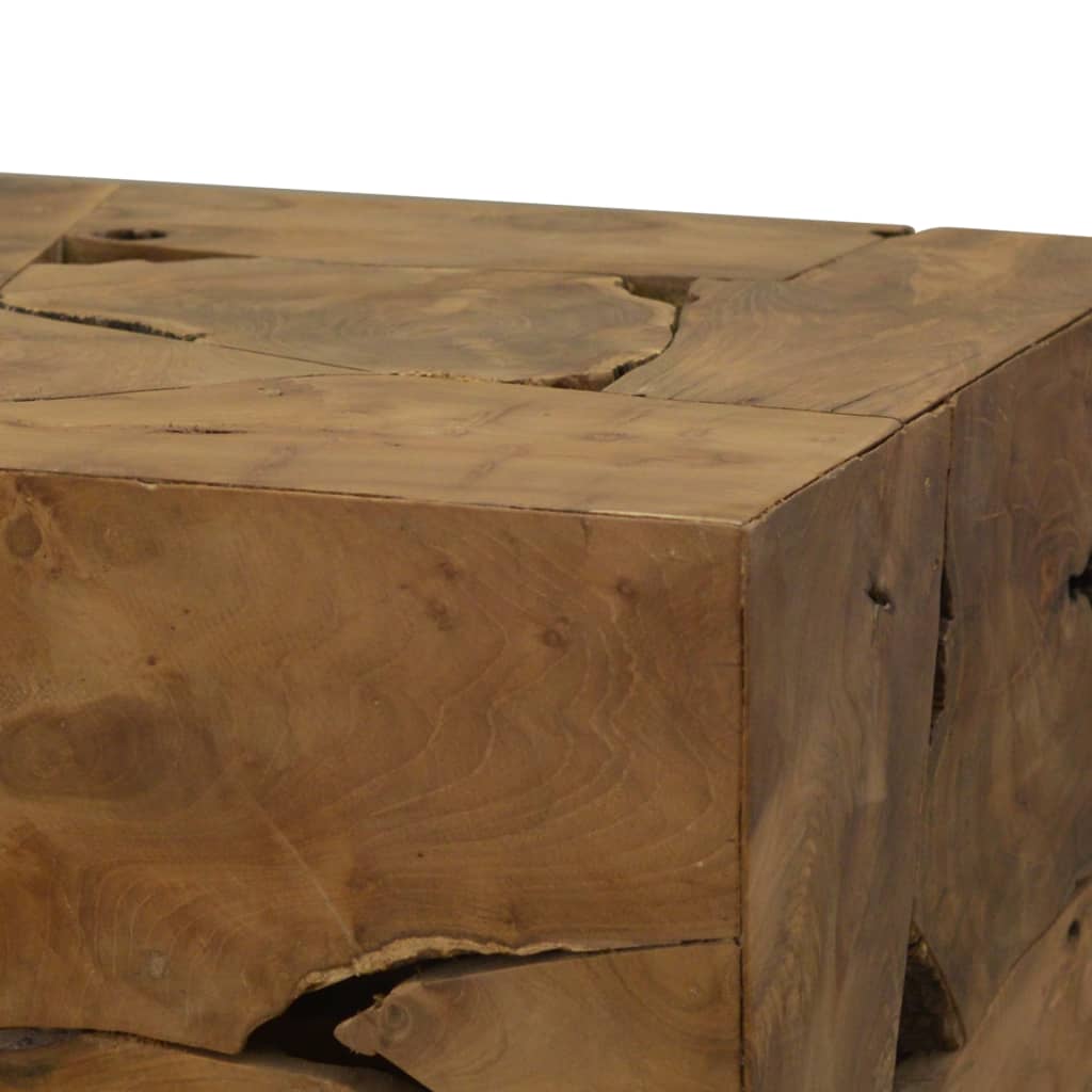 vidaXL Stolik kawowy z drewna tekowego, 50 x 50 x 35 cm, brązowy
