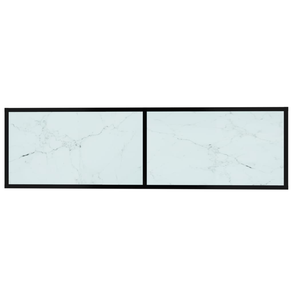 vidaXL Szafka pod TV, biały marmur, 140x40x40,5 cm, szkło hartowane