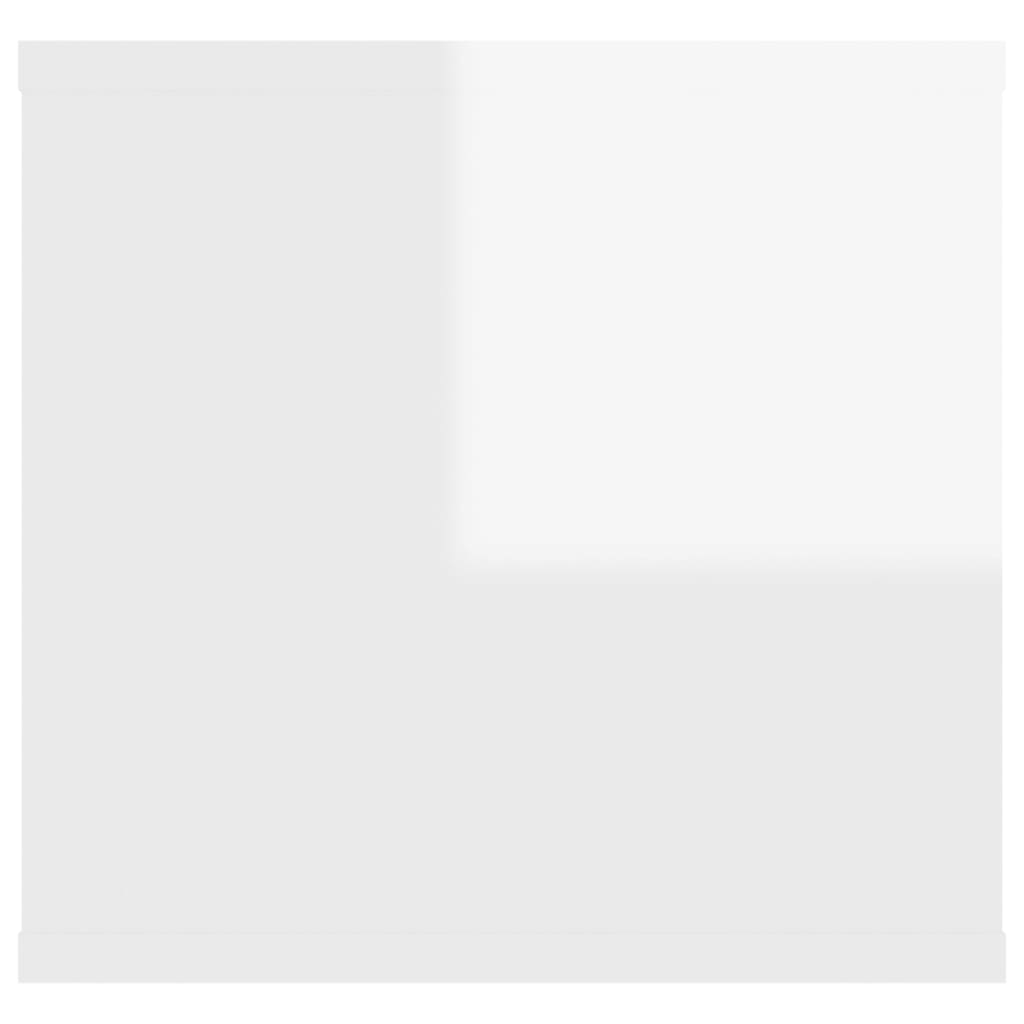 vidaXL Półka ścienna, wysoki połysk, biała, 102x30x29 cm, płyta
