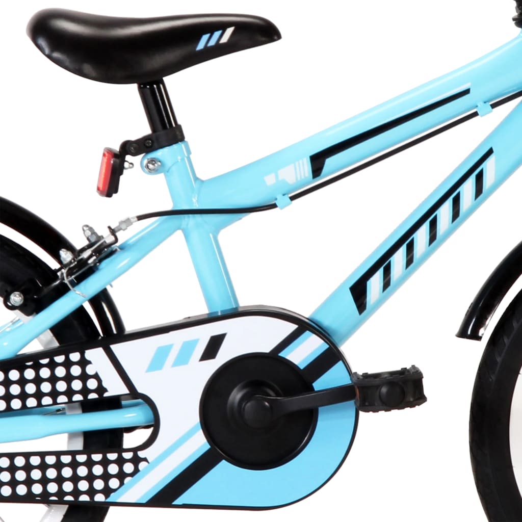 vidaXL Rower dla dzieci, 16 cali, czarno-niebieski