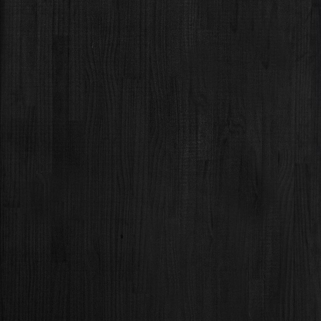 vidaXL Regał, czarny, 60x30x105 cm, lite drewno sosnowe
