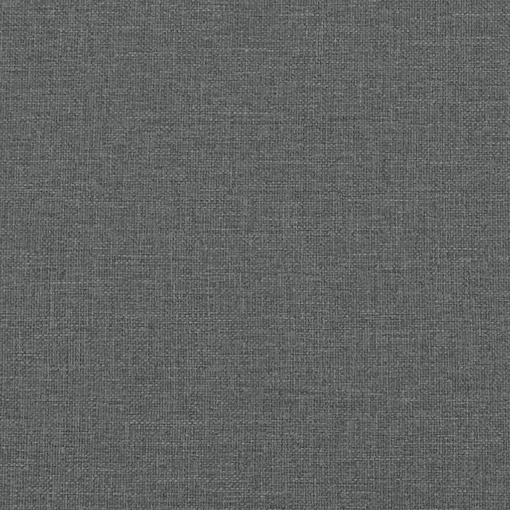vidaXL Ławka, ciemnoszara, 100x64x80 cm, tapicerowana tkaniną