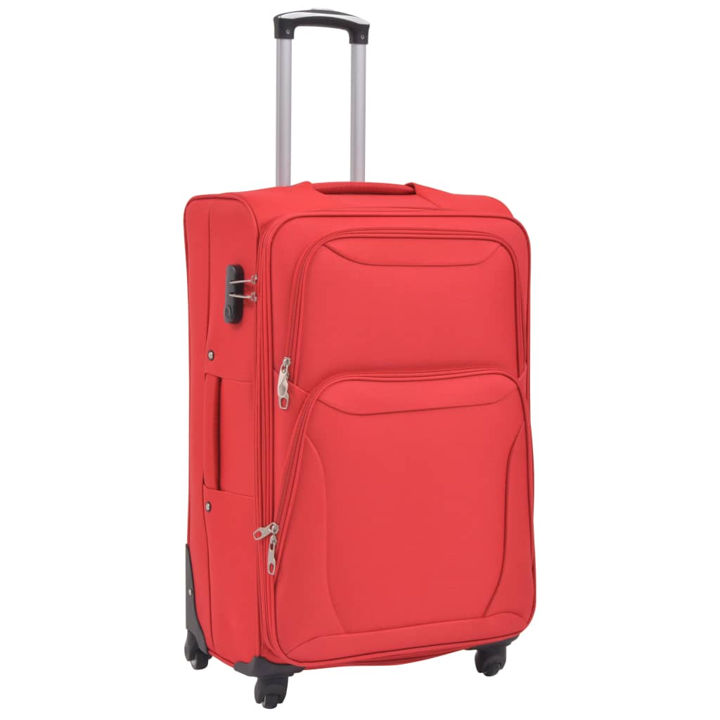 vidaXL 3-częściowy komplet walizek podróżnych, czerwony