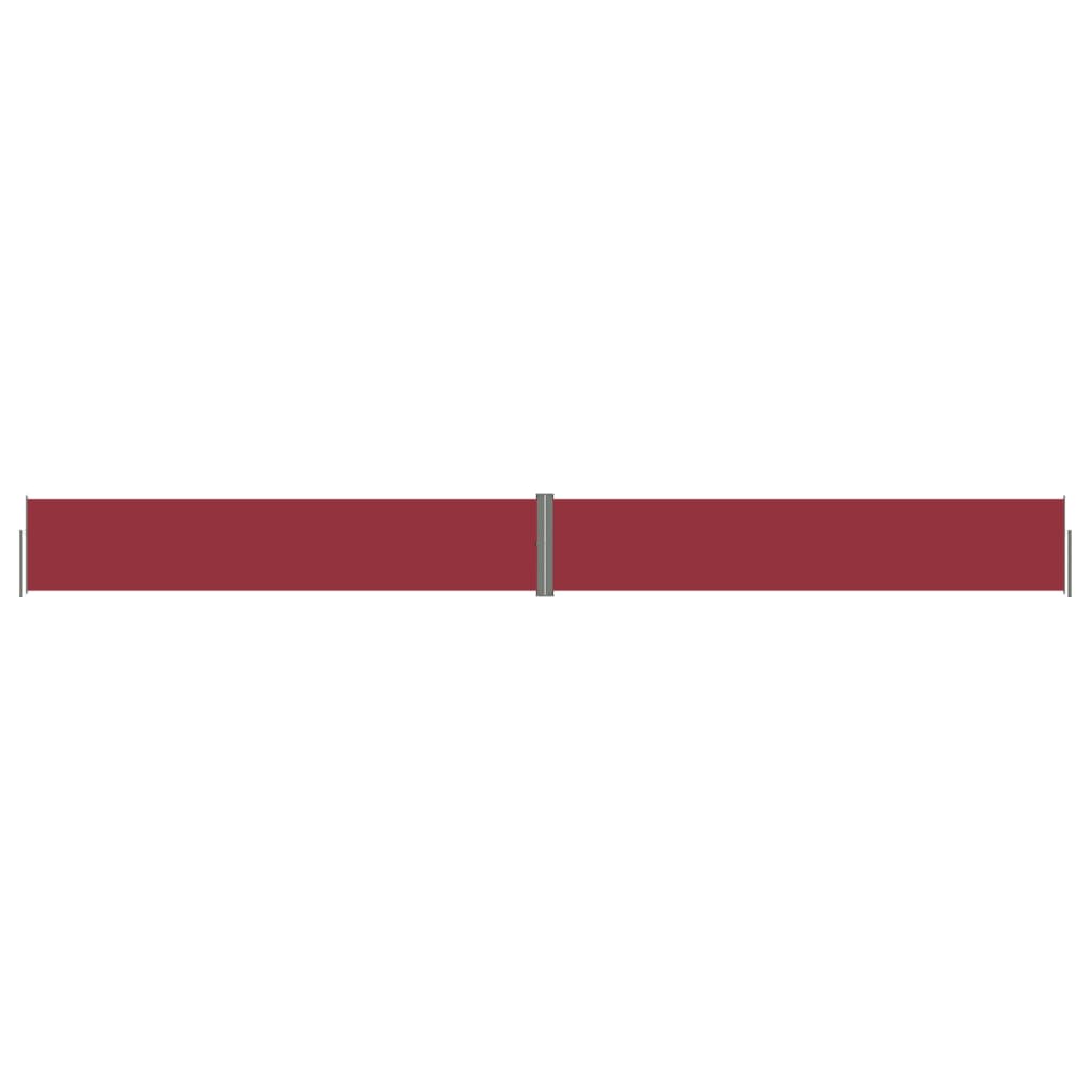 vidaXL Zwijana markiza boczna, czerwona, 117x1200 cm