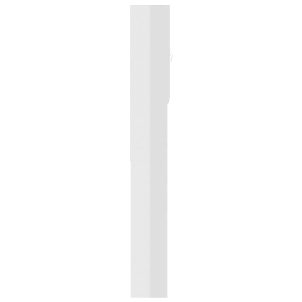 vidaXL Szafka na pralkę, biała, wysoki połysk, 64 x 25,5 x 190 cm