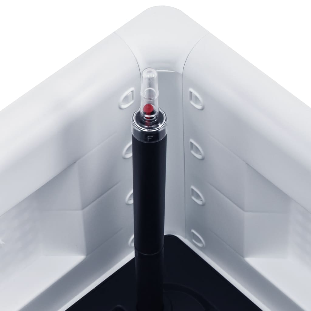 vidaXL Podwyższona donica z systemem podlewania, biała, 100x43x33 cm