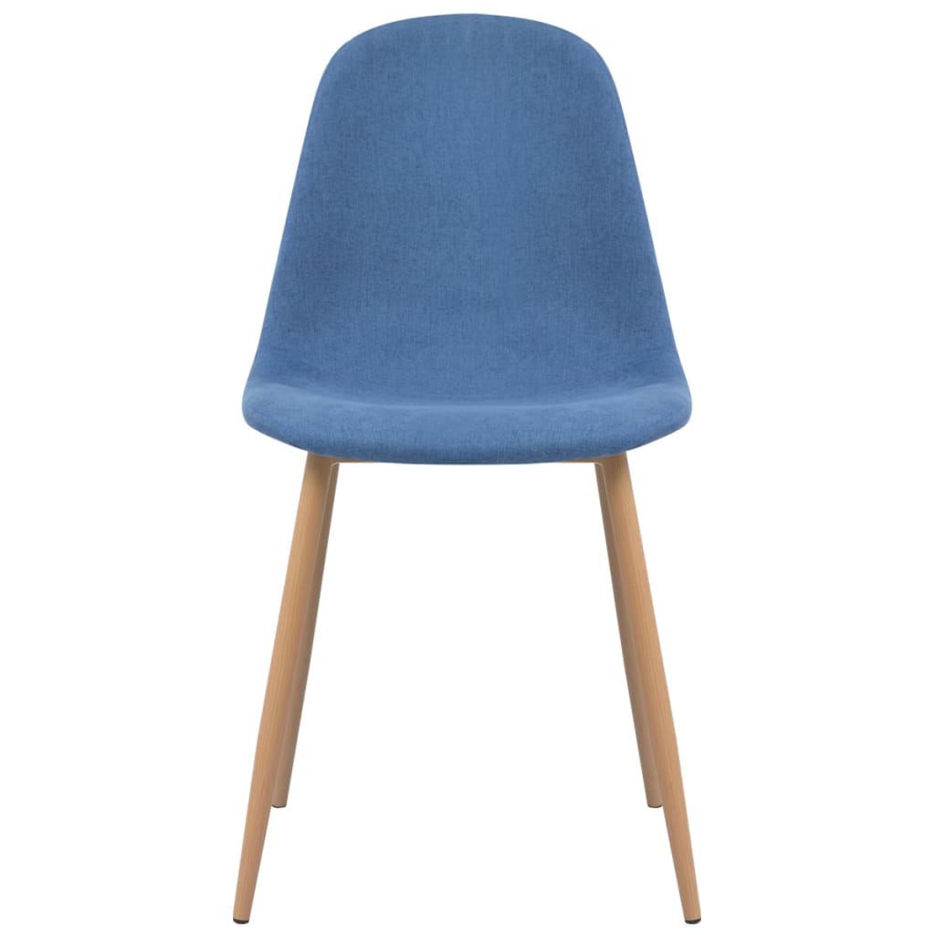 vidaXL Krzesła stołowe, 2 szt., niebieskie, tkanina