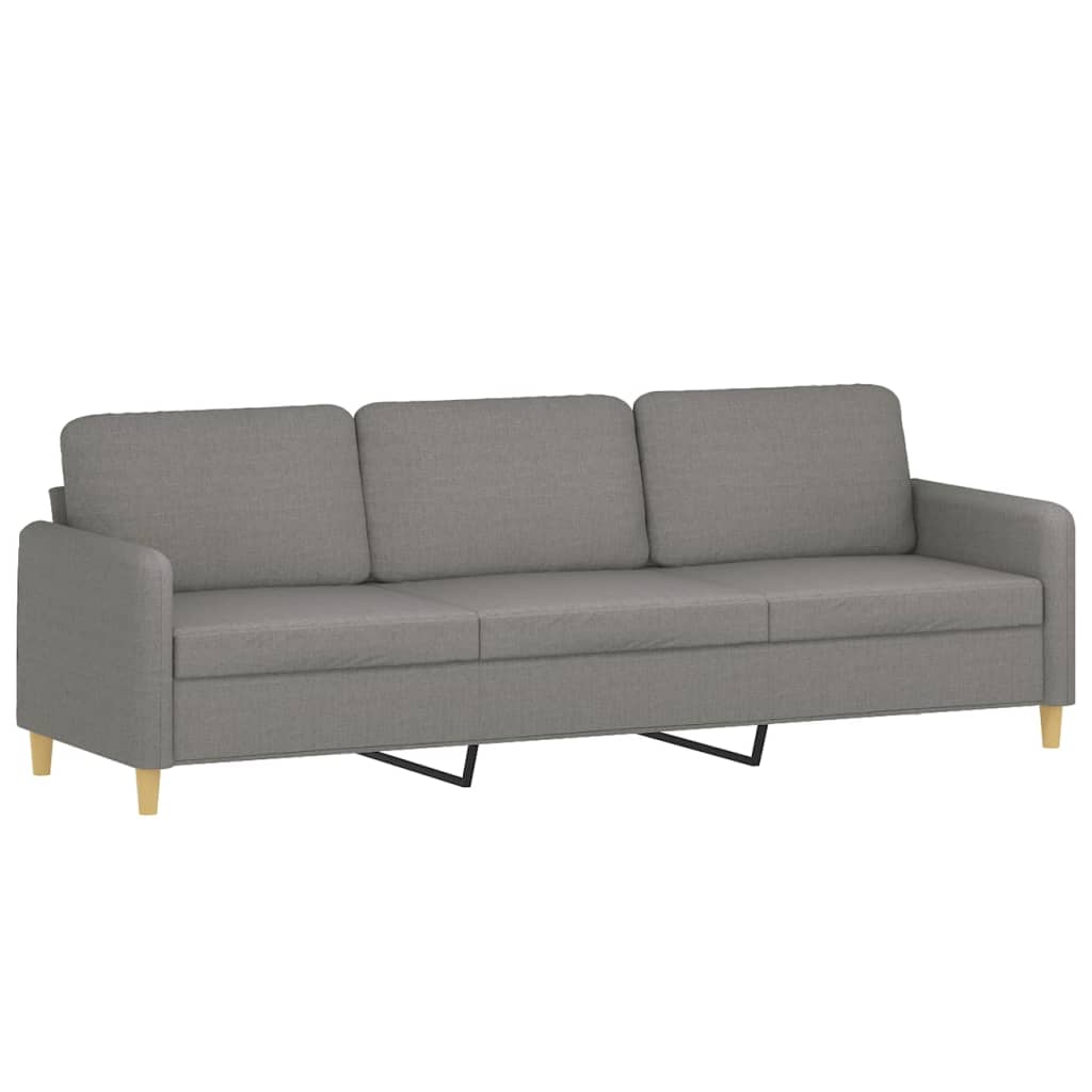 vidaXL 3-osobowa sofa wypoczynkowa z poduszkami, ciemnoszara, 210 cm