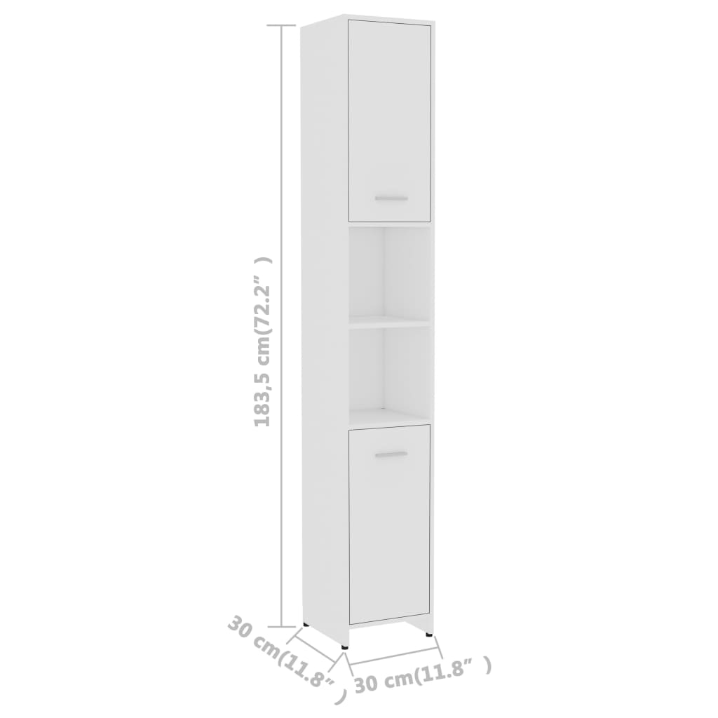 vidaXL 4-częściowy zestaw mebli łazienkowych, biały