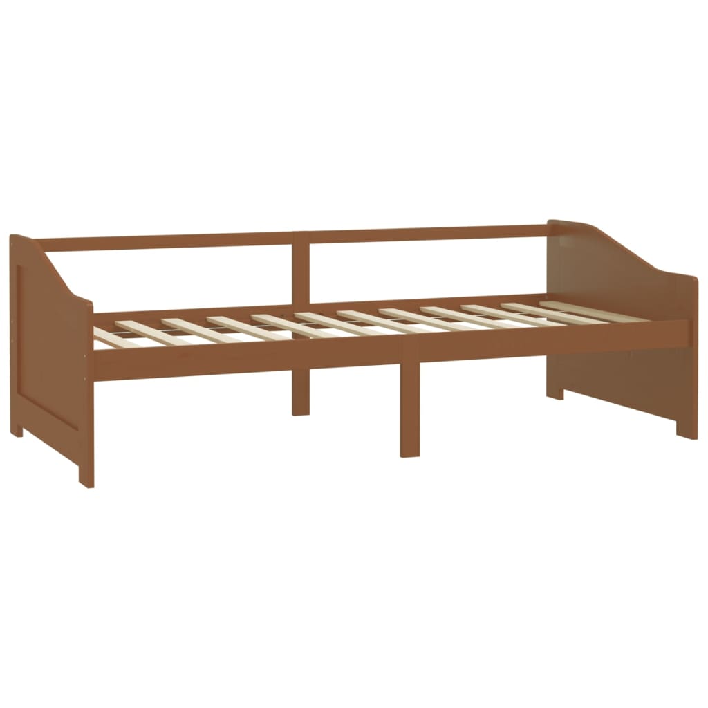 vidaXL 3-osobowa sofa/łóżko, miodowy brąz, sosnowa, 90 x 200 cm