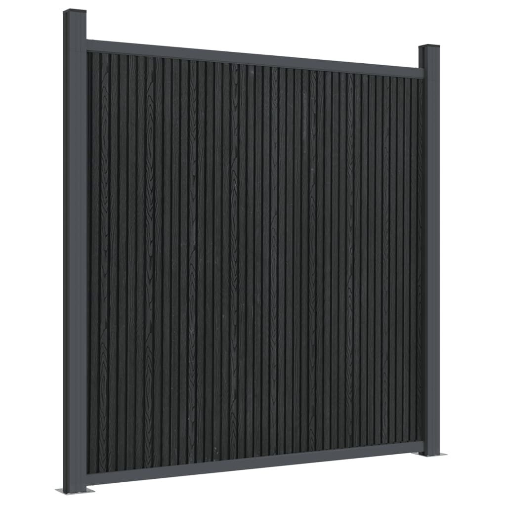 vidaXL Panel ogrodzeniowy, szary, 180x186 cm, WPC