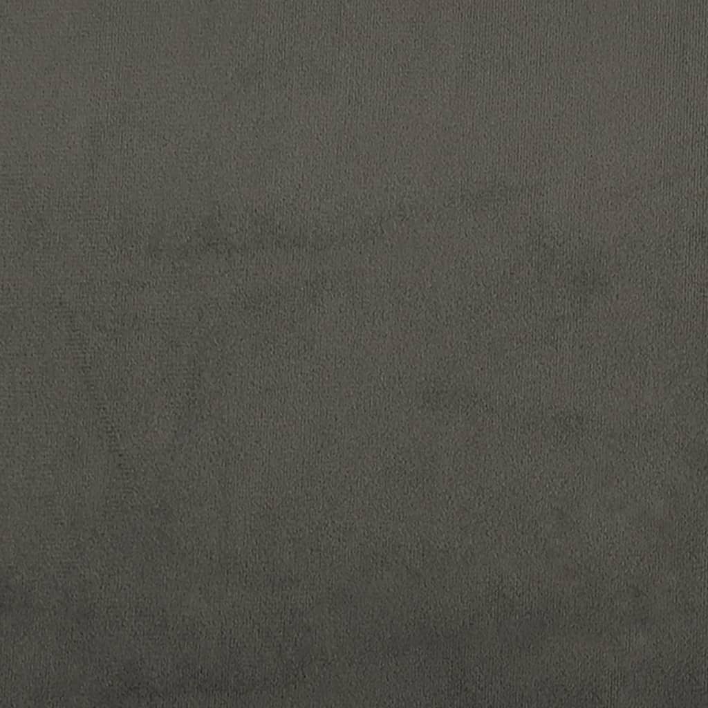 vidaXL Rama łóżka, ciemnoszara, 200x200 cm, tapicerowana aksamitem