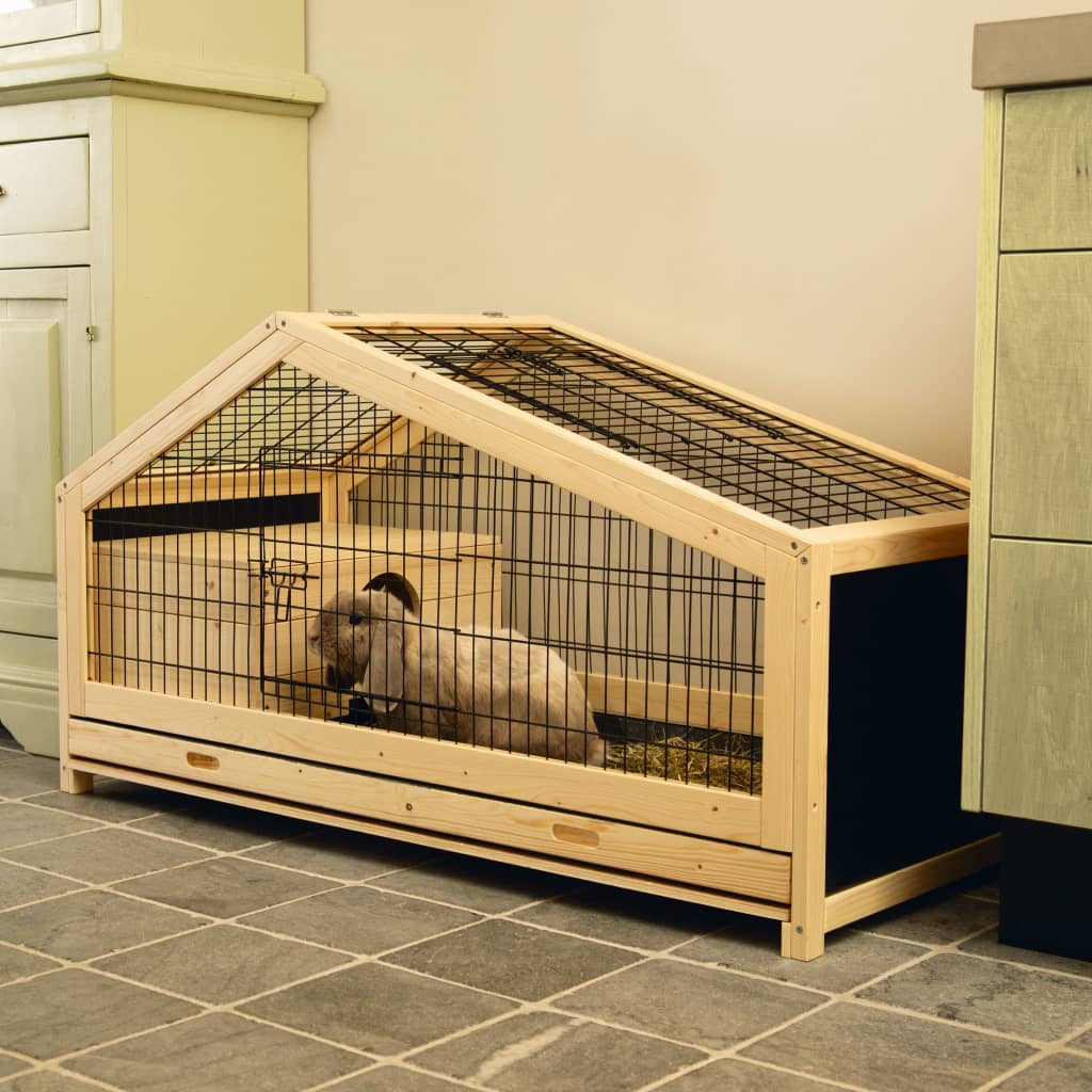 Beeztees Klatka dla królika Mex, wewnętrzna, drewno, 116x54x65,4 cm