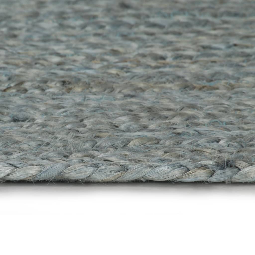 vidaXL Ręcznie robiony dywan z juty, okrągły, 210 cm, oliwkowozielony
