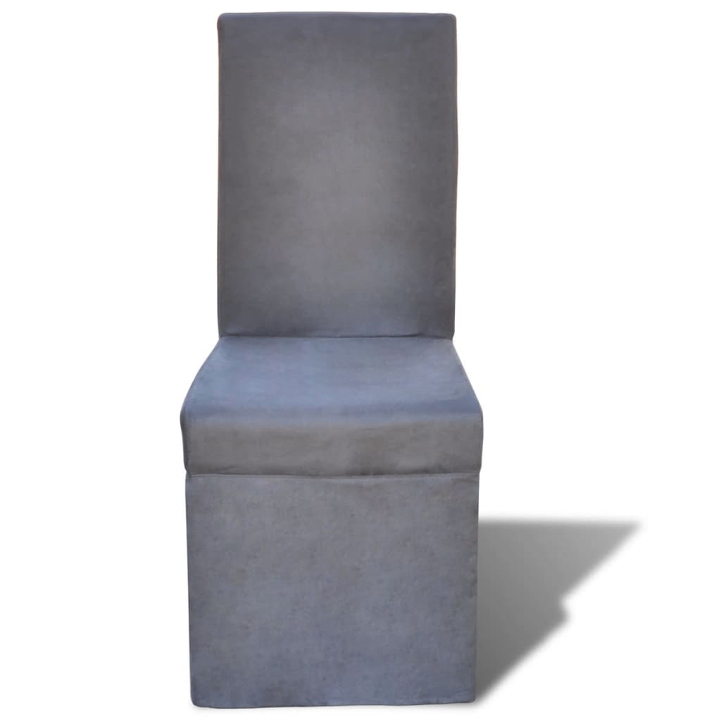 vidaXL Krzesła stołowe, 4 szt., ciemnoszare, tkanina