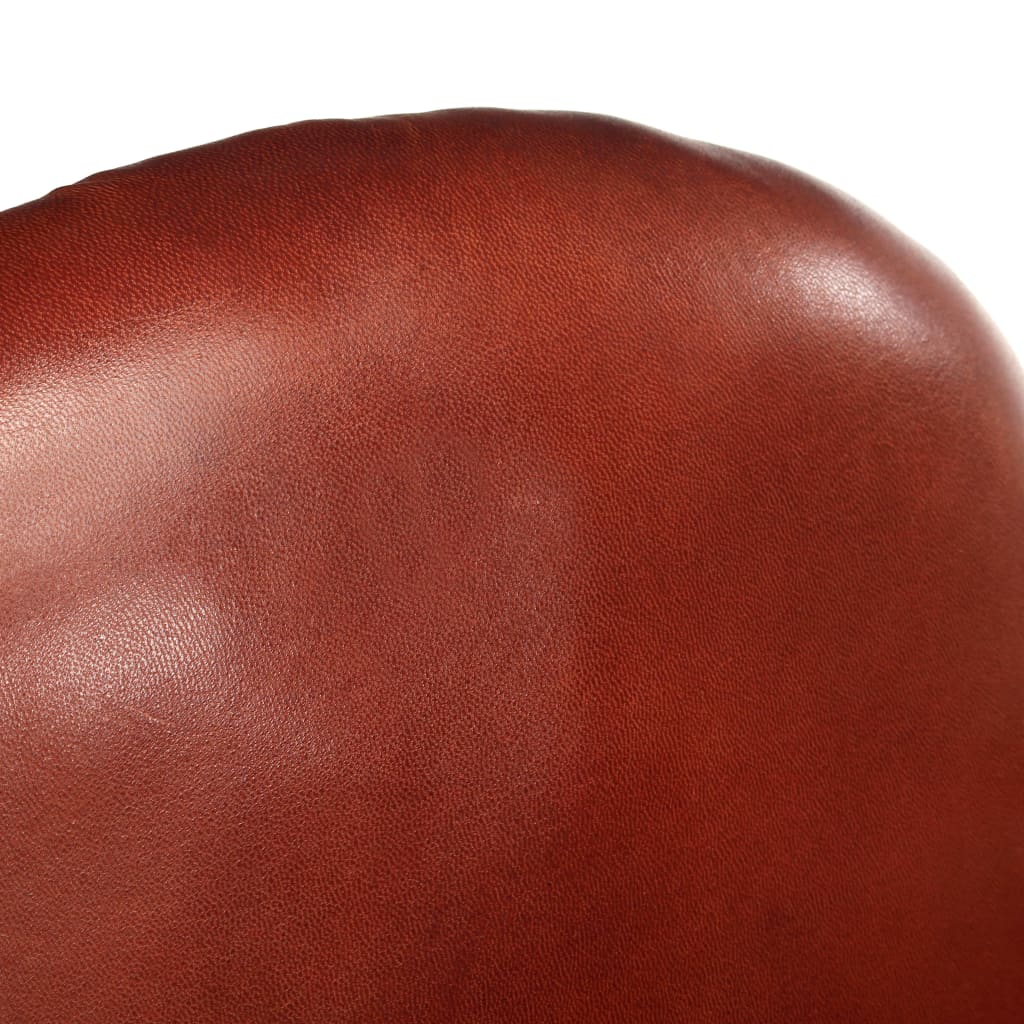 vidaXL Fotel klubowy, brązowy, 77x65x79 cm, skóra naturalna