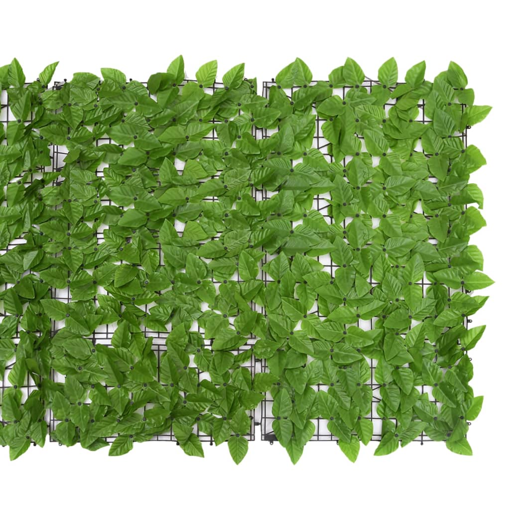 vidaXL Parawan balkonowy, zielone liście, 600x100 cm