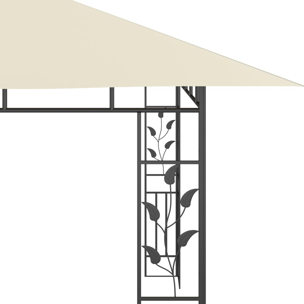 vidaXL Altana ogrodowa z moskitierą, 4x3x2,73 m, kremowa, 180 g/m²