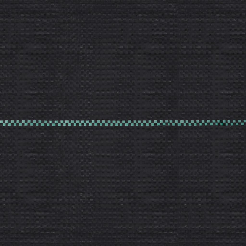 vidaXL Agrotkanina przeciw chwastom, czarna matowa, 2x25 m, PP