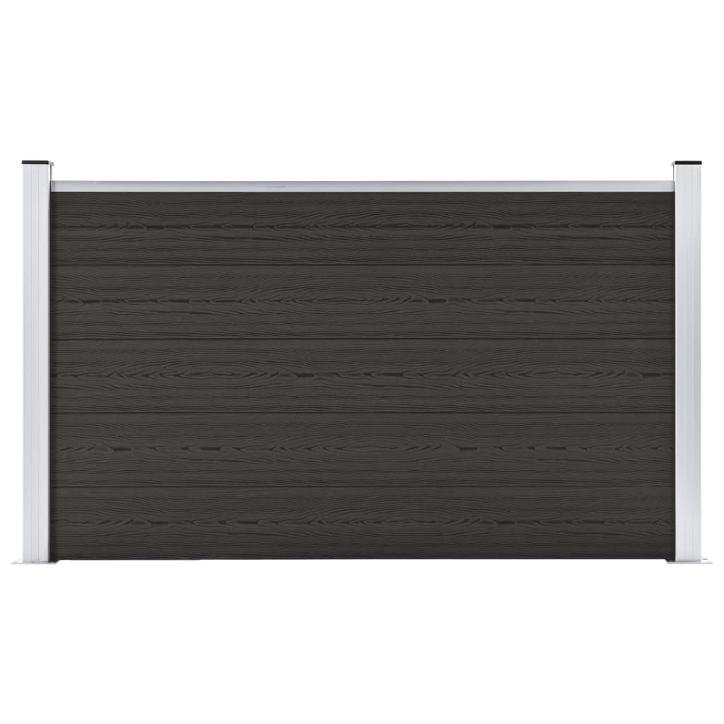 vidaXL Panel ogrodzeniowy, WPC, 180x105 cm, czarny