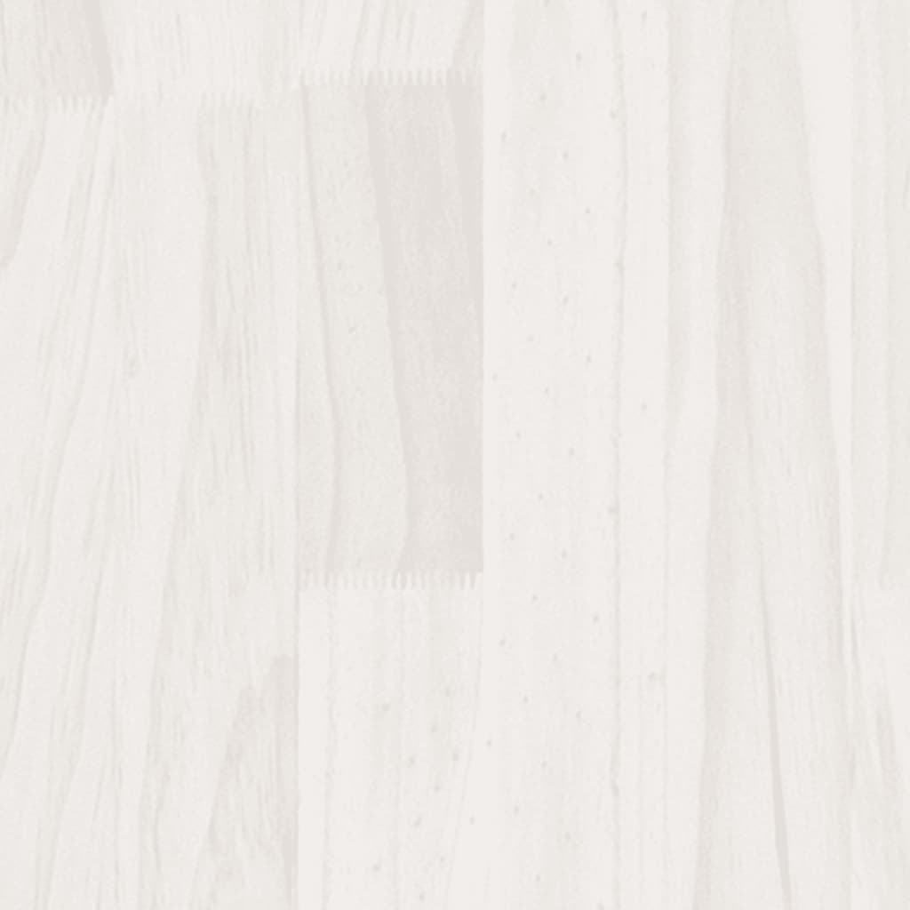 vidaXL Donice ogrodowe, 2 szt., białe, 50x50x50 cm, drewno sosnowe