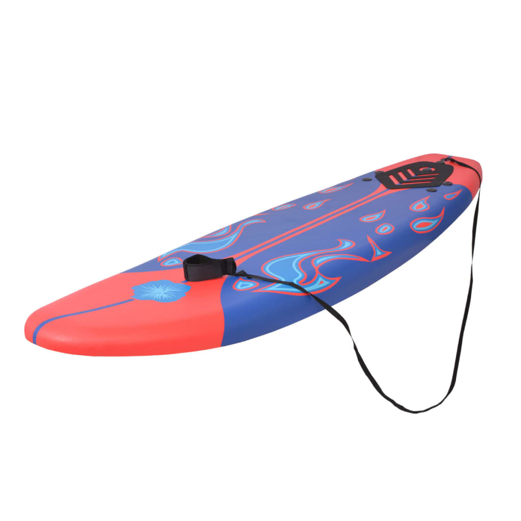 vidaXL Deska surfingowa, 170 cm, niebiesko-czerwona
