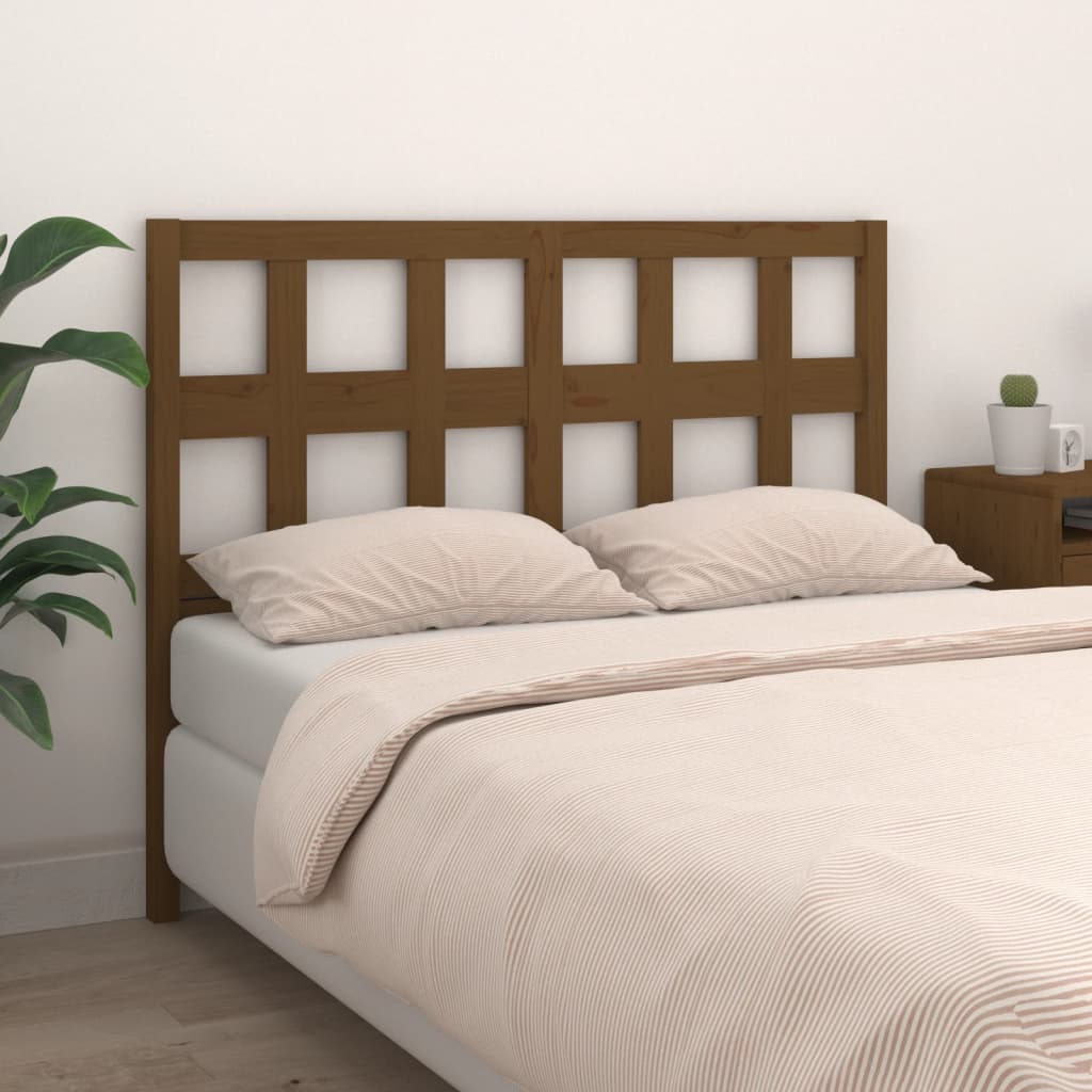vidaXL Wezgłowie łóżka, miodowy brąz, 205,5x4x100 cm, drewno sosnowe