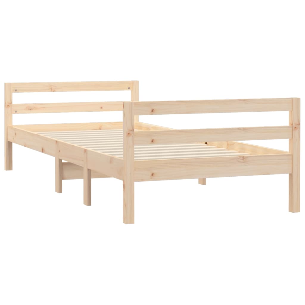 vidaXL Rama łóżka, 80x200 cm, lite drewno sosnowe