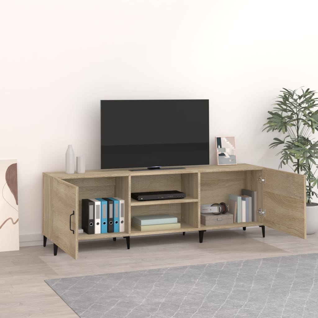 vidaXL Szafka TV, dąb sonoma, 150x30x50 cm, materiał drewnopochodny