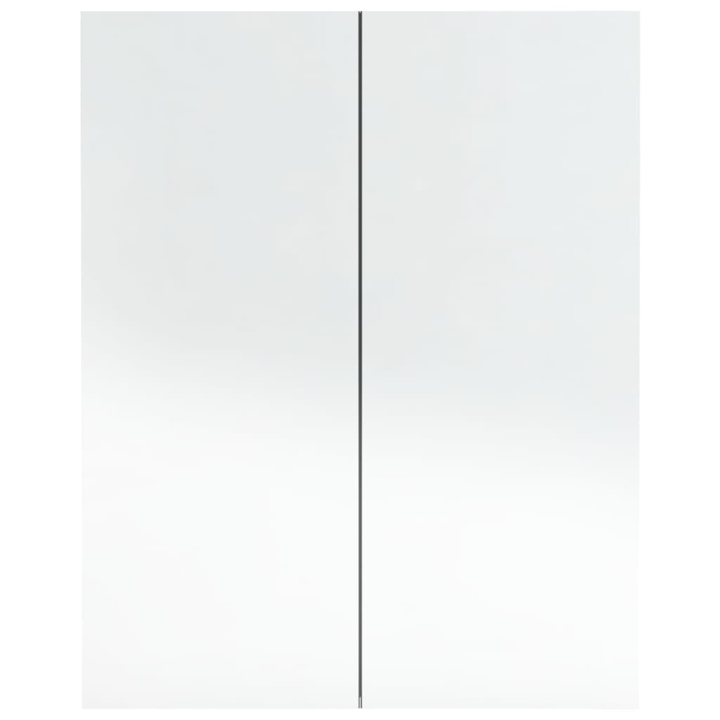 vidaXL Szafka łazienkowa z lustrem, 60x15x75 cm, MDF, szara