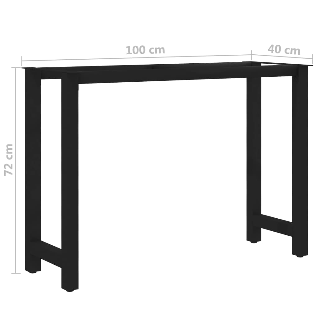 vidaXL Nogi do stołu, rama w kształcie H, 100 x 40 x 72 cm