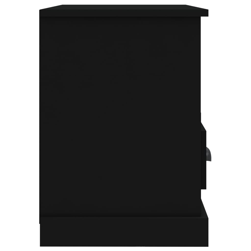 vidaXL Szafka pod TV, czarna, 80x35x50 cm, materiał drewnopochodny