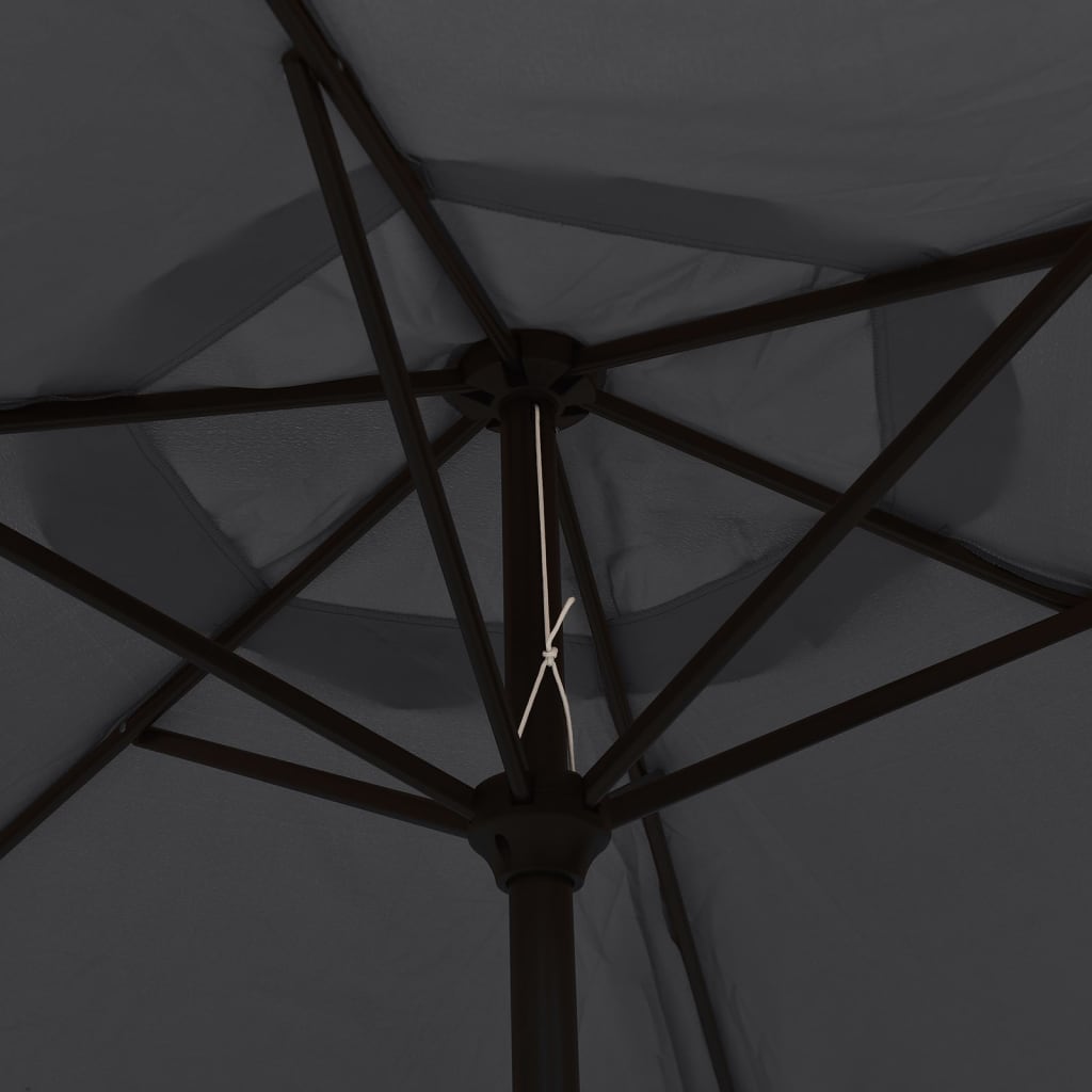 vidaXL Parasol, czarny, 200 x 211 cm, aluminium