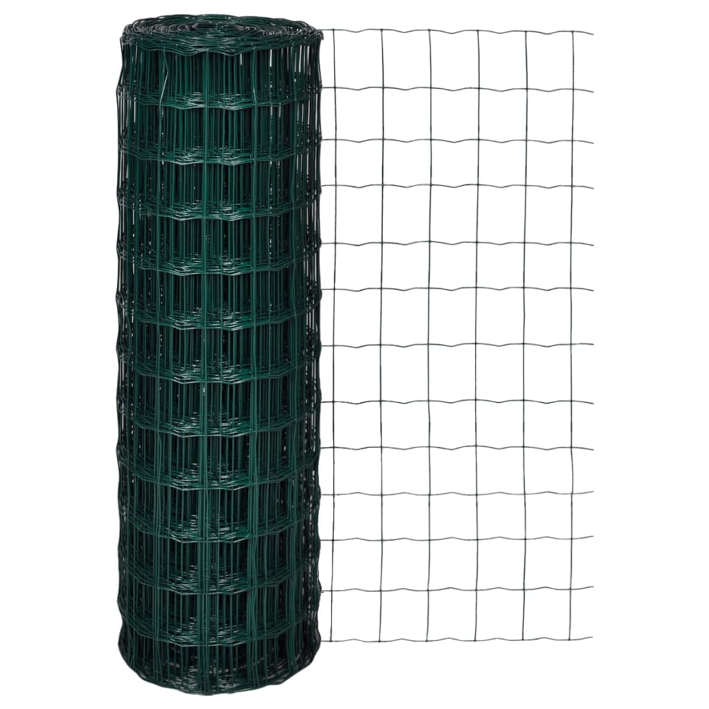 vidaXL Euro ogrodzenie, stalowe, 10 x 1,2 m, zielone