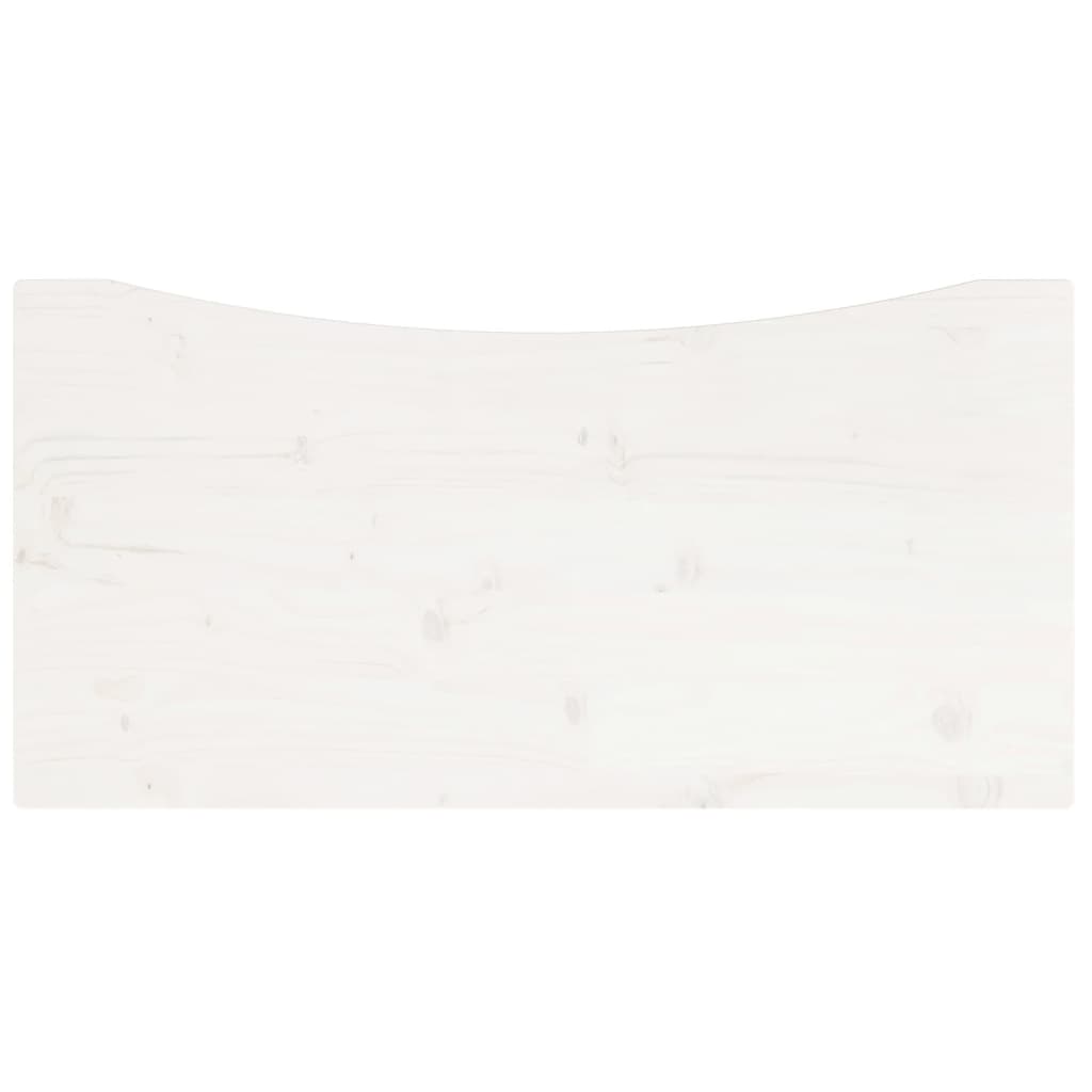 vidaXL Blat biurka, biały, 80x40x2,5 cm, lite drewno sosnowe