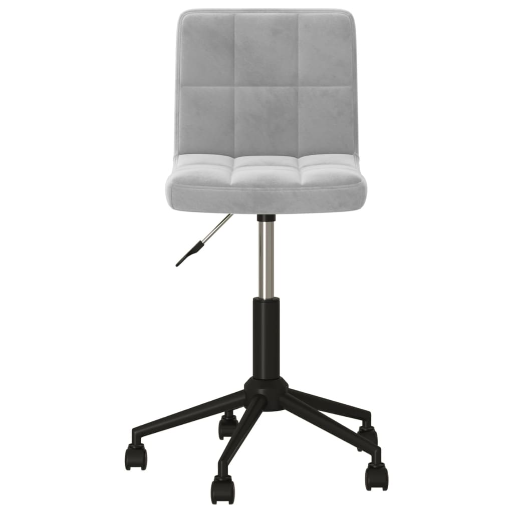 vidaXL Obrotowe krzesła stołowe, 6 szt., jasnoszare, aksamitne