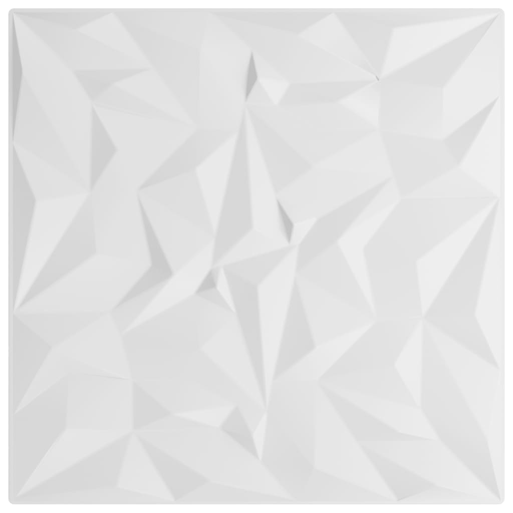 vidaXL Panele ścienne, 24 szt., białe, 50x50 cm, XPS, 6 m², ametyst