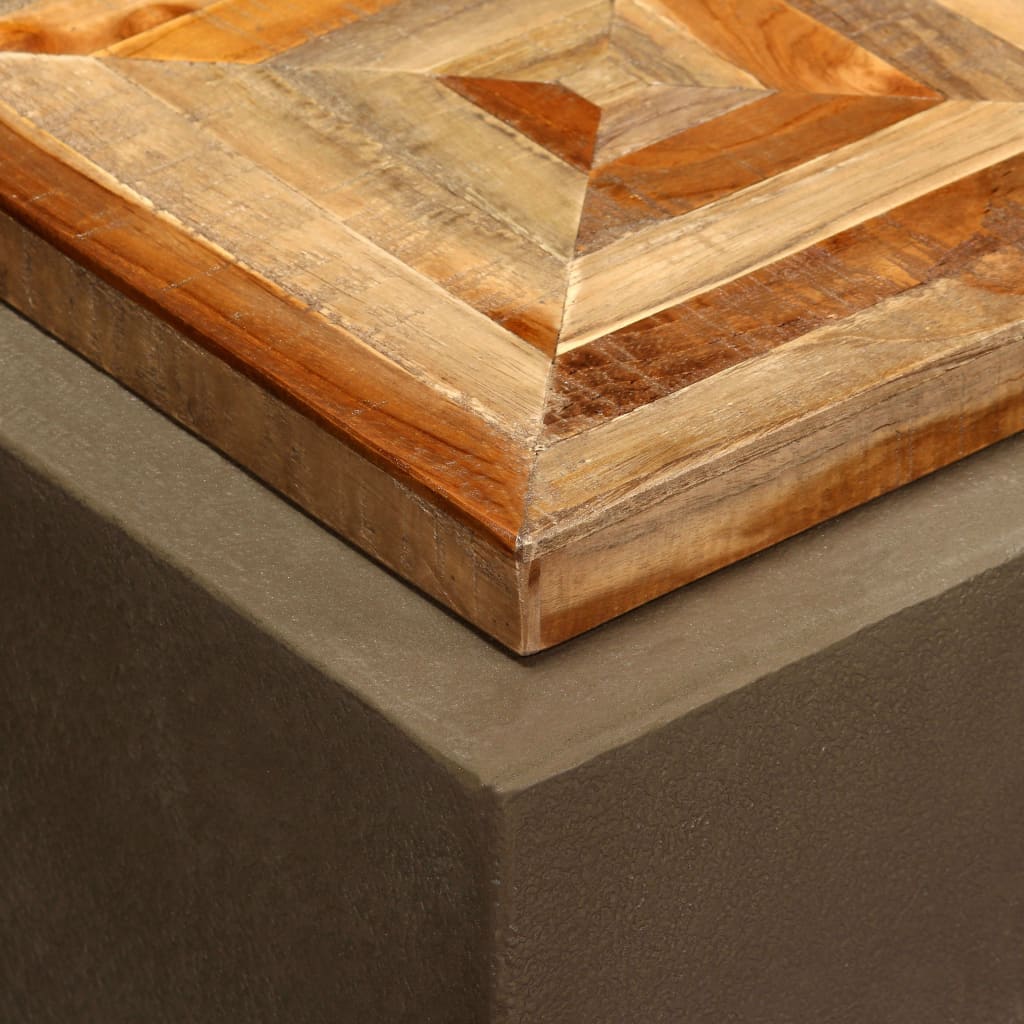 vidaXL Stolik z drewna odzyskanego i betonu, 35x35x45 cm