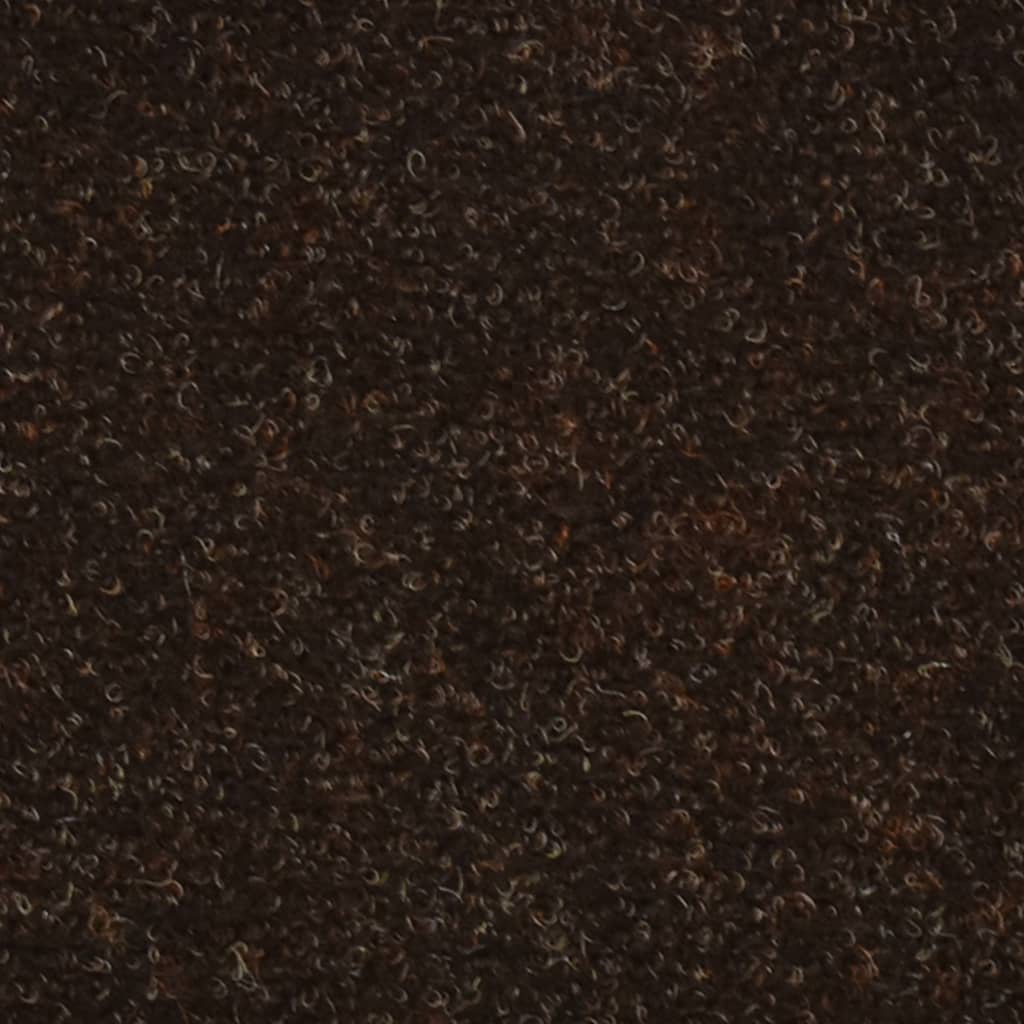 vidaXL Samoprzylepne nakładki na schody, 15 szt., brązowe, 65x21x4 cm