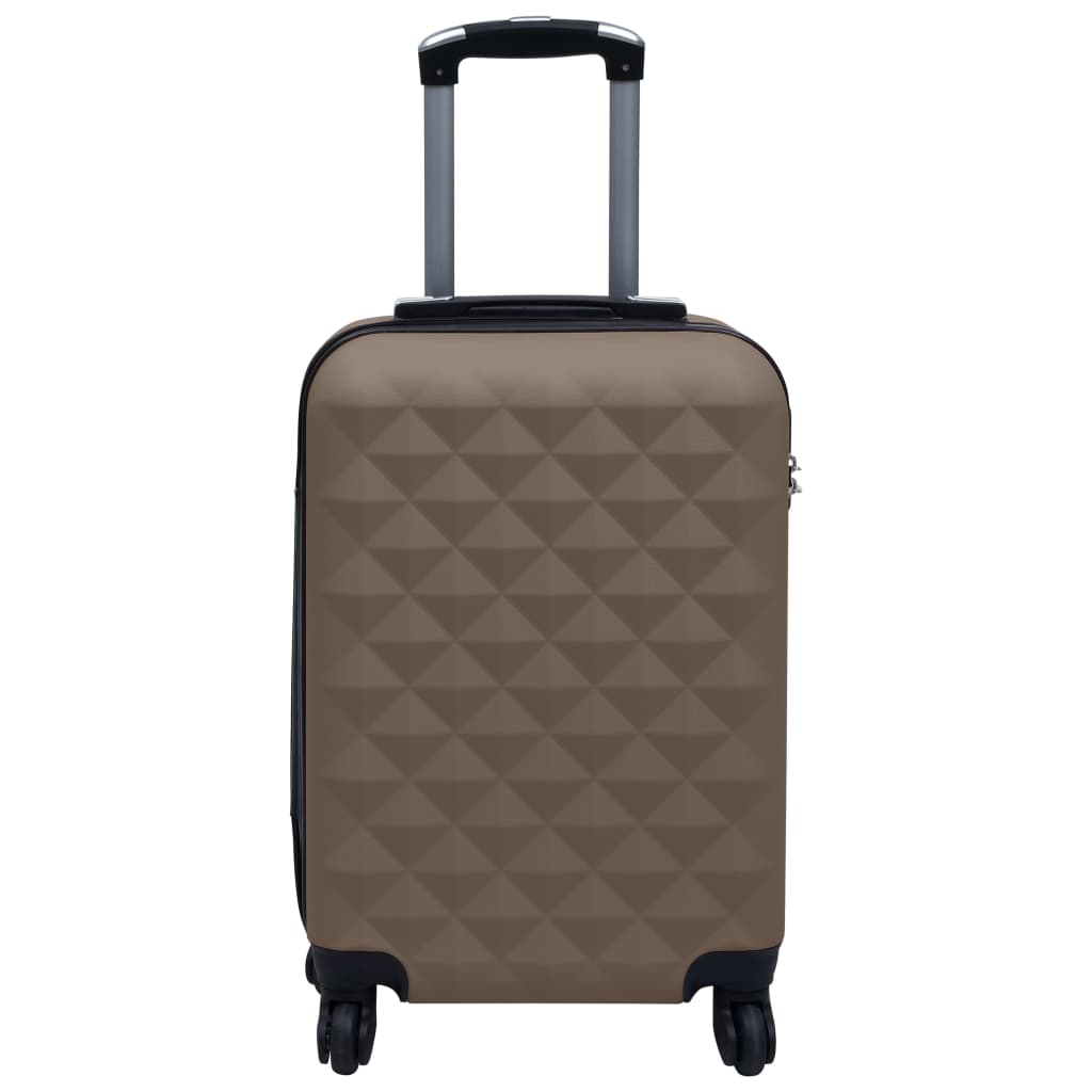 vidaXL Zestaw twardych walizek na kółkach, 2 szt., brązowy, ABS
