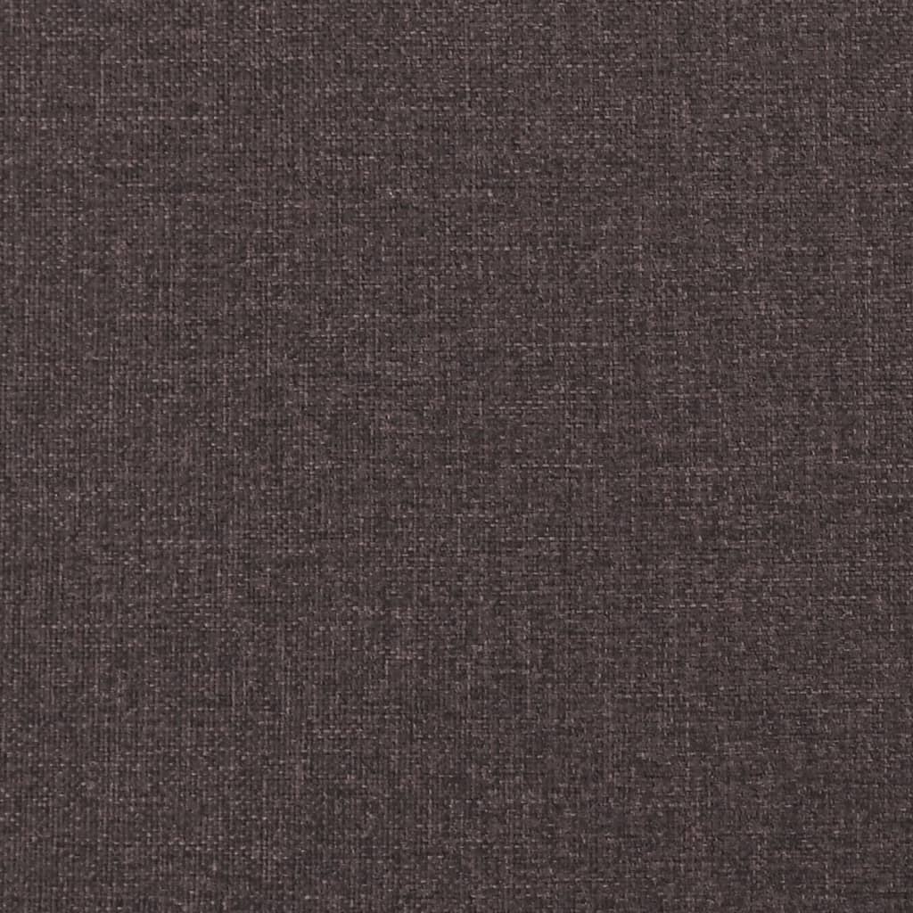 vidaXL Sofa 3-osobowa, ciemnobrązowa, tapicerowana tkaniną