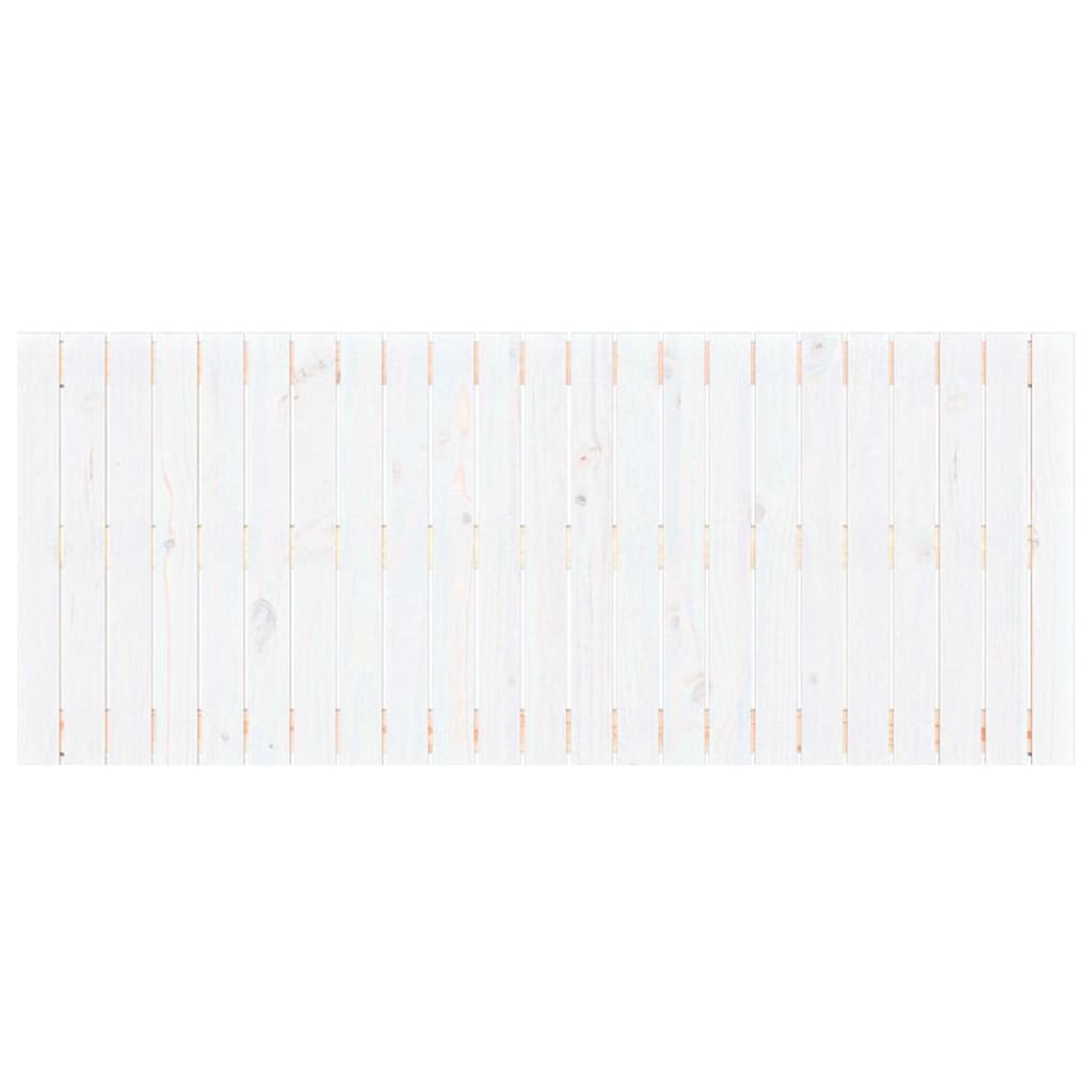 vidaXL Wezgłowie łóżka, białe, 147x3x60 cm, lite drewno sosnowe
