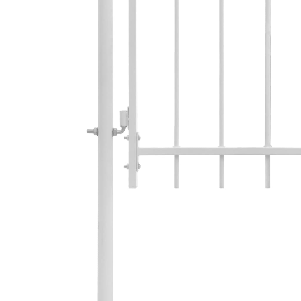 vidaXL Furtka ogrodzeniowa, stalowa, 1 x 2 m, biała