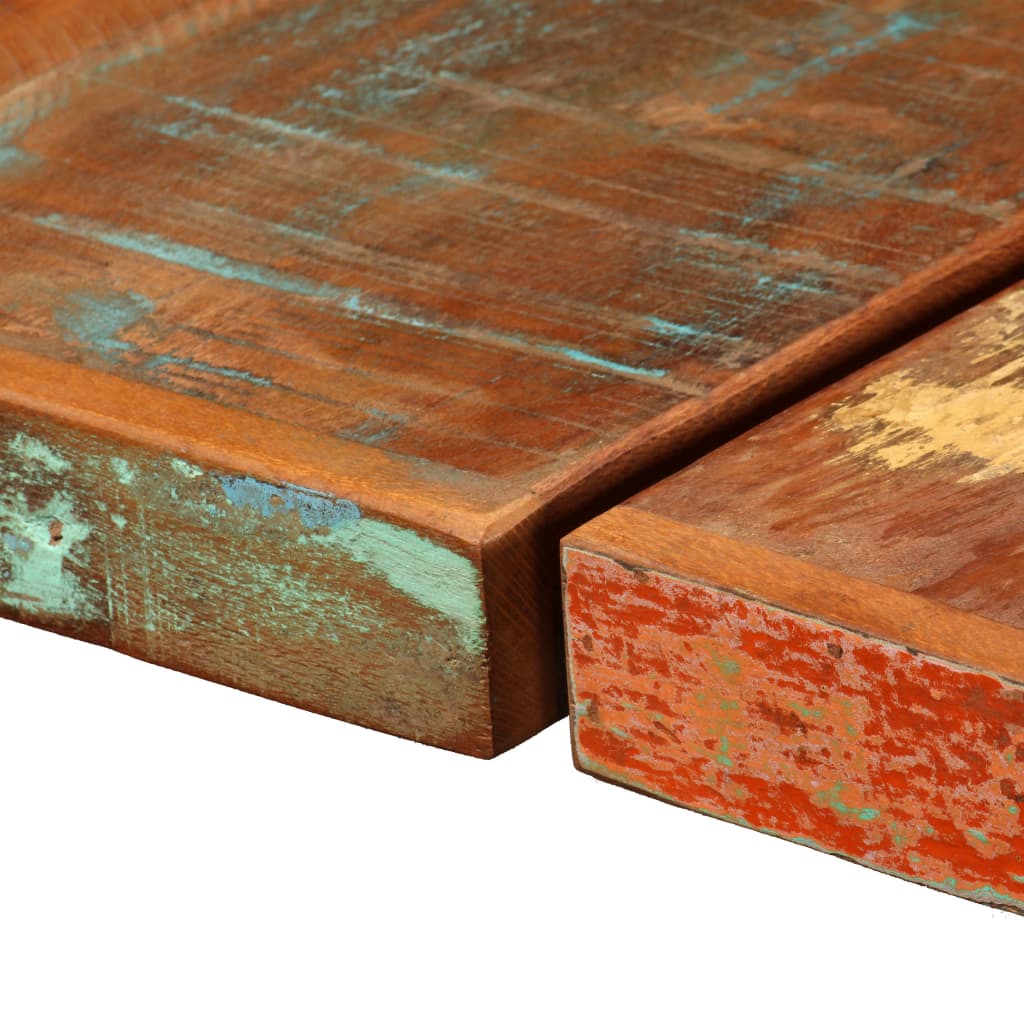 vidaXL 5-częściowy zestaw mebli barowych z drewna odzyskanego i skóry