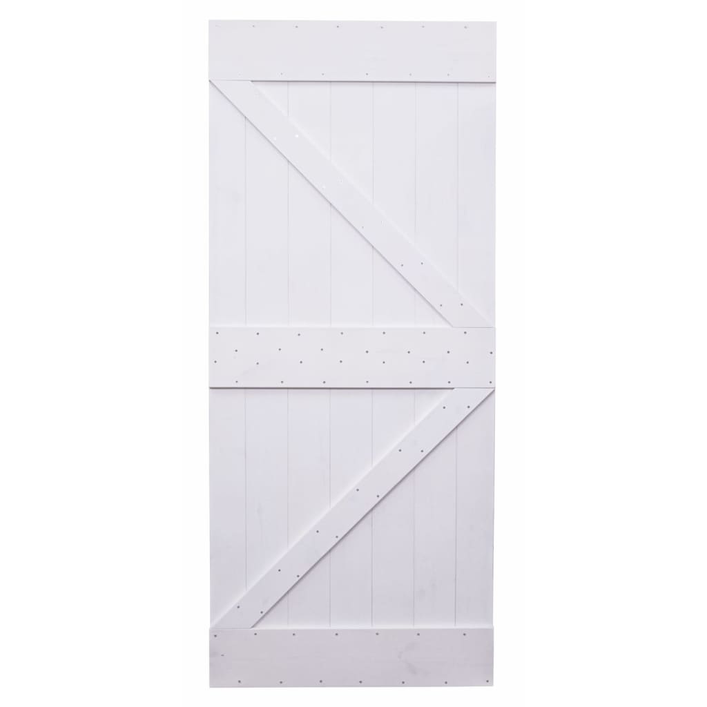 vidaXL Drzwi, 80x210 cm, lite drewno sosnowe, białe