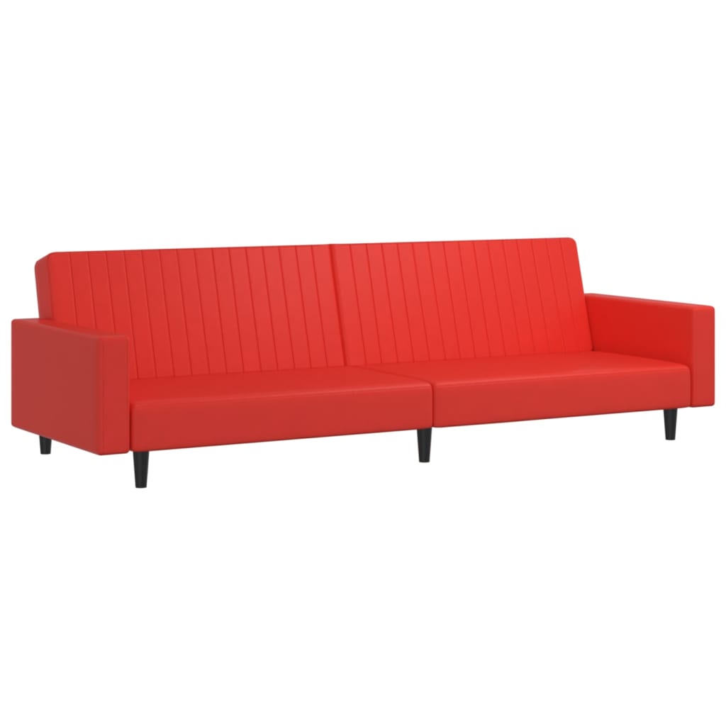 vidaXL 2-osobowa sofa, czerwona, sztuczna skóra