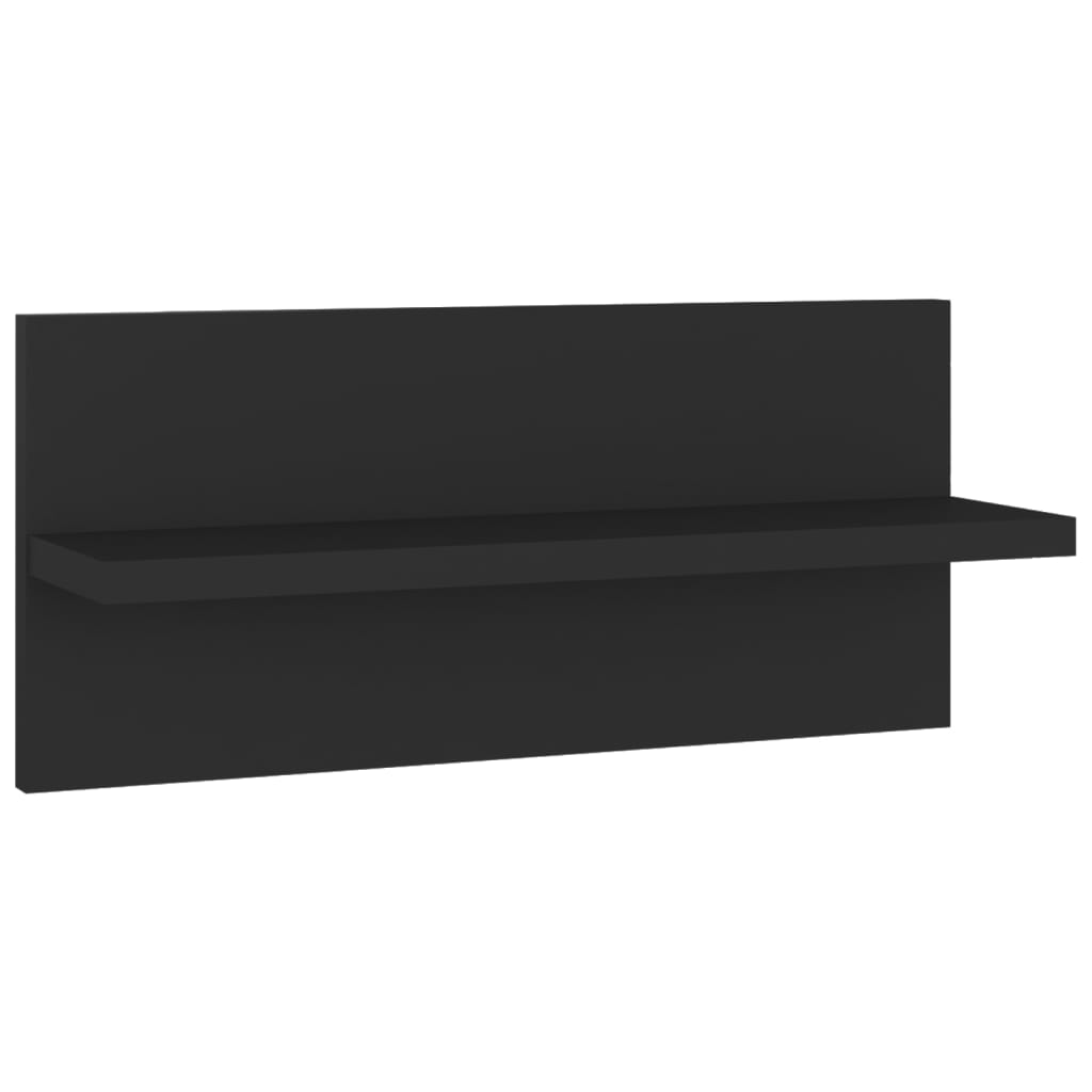 vidaXL Półki ścienne, 4 szt., czarne, 40x11,5x18 cm, płyta wiórowa