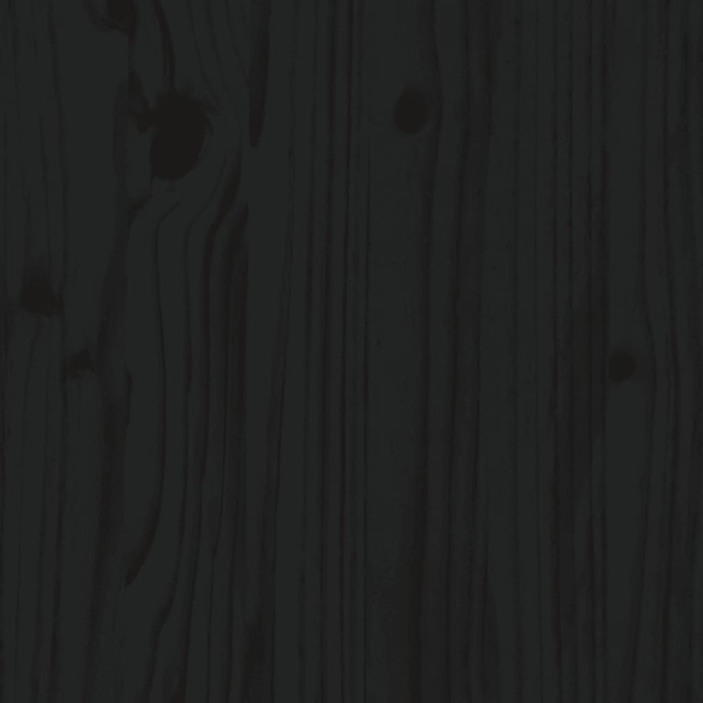 vidaXL Szafka, czarna, 230x35x80 cm, lite drewno sosnowe