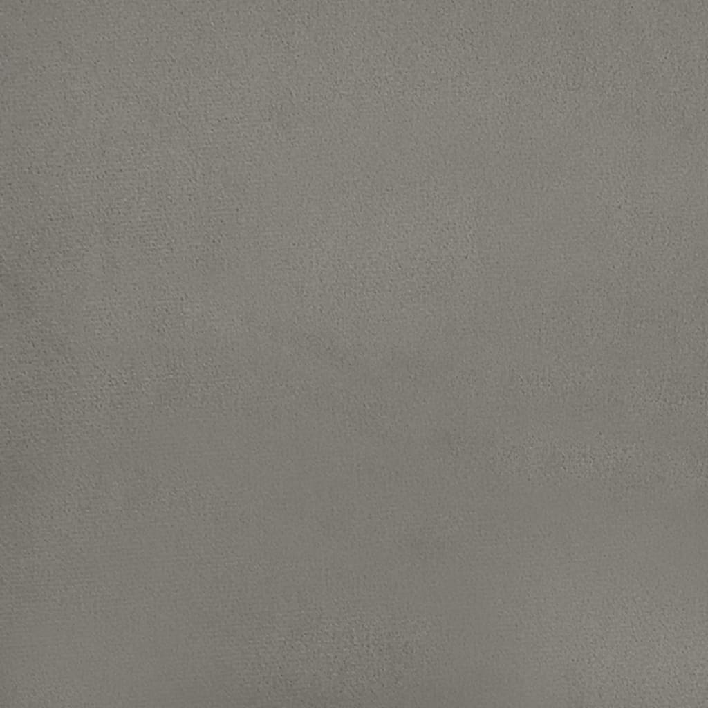 vidaXL Materac kieszeniowy, jasnoszary, 180x200x20 cm, aksamit