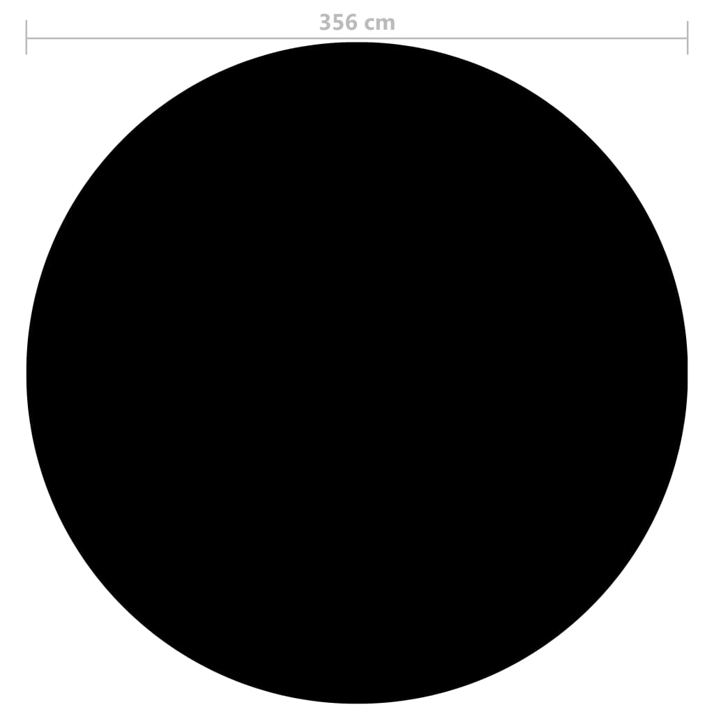 vidaXL Pokrywa na basen, czarna, 365 cm, PE
